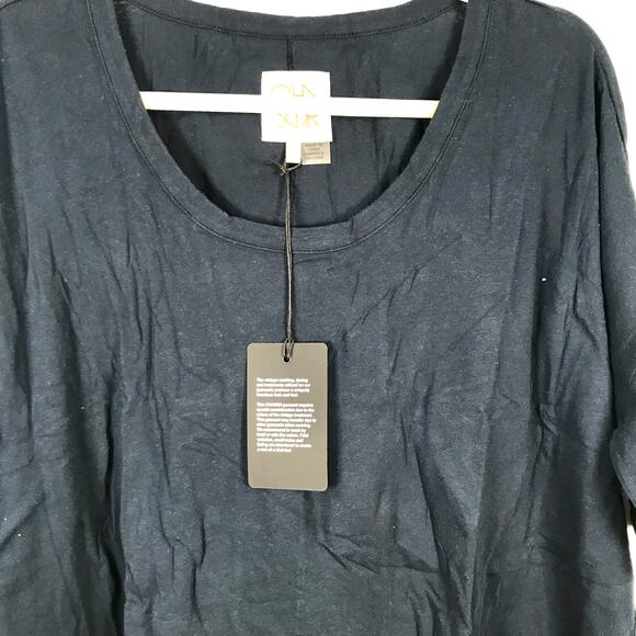 Chaser Shirt Small Blue Crop Boxy Oversized Short Sleeve Basic Capsule Tee Top‎ - Picture 4 of 5